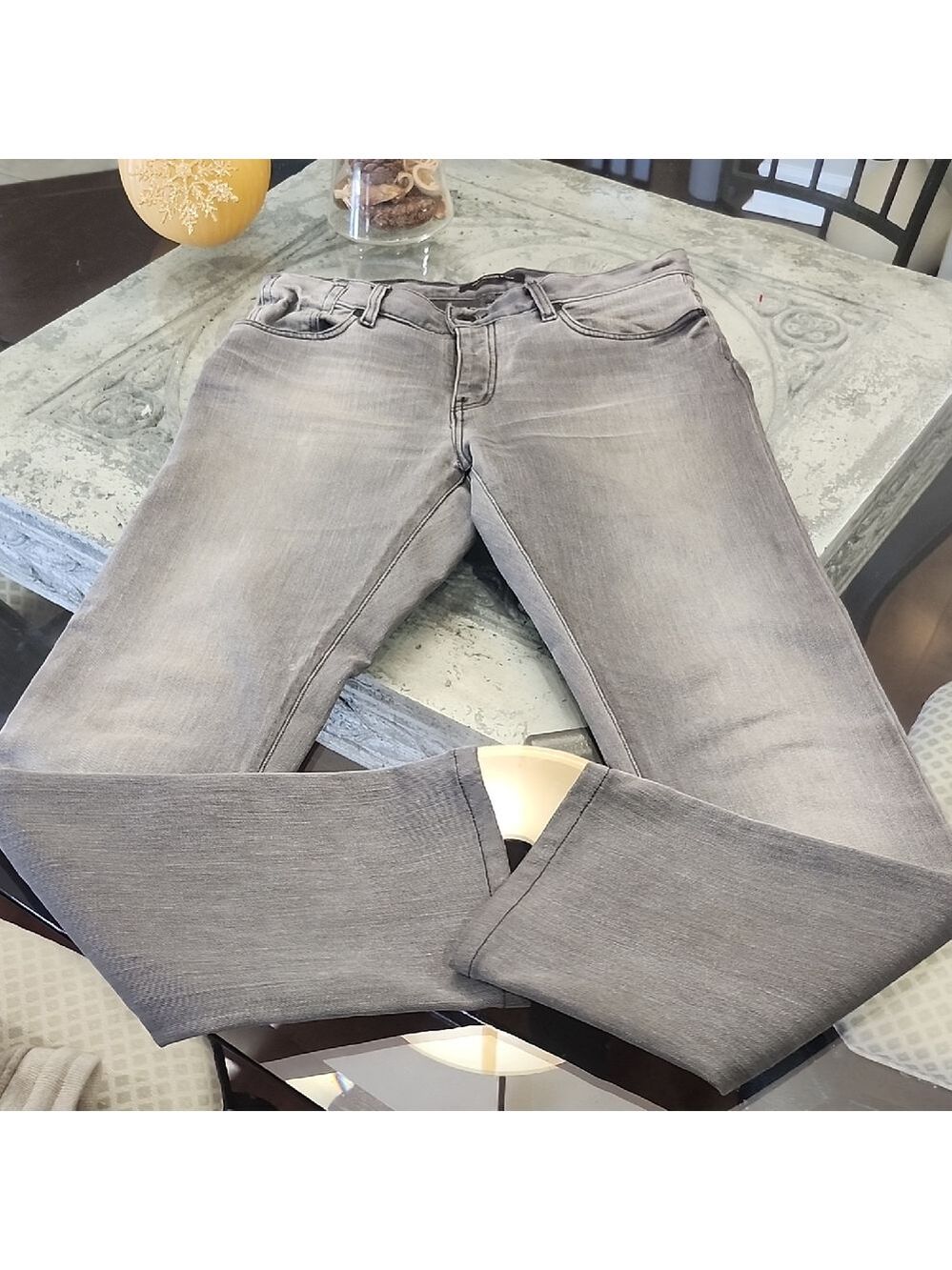 John Varvatos Star Bowery Regular Fit Dark Gray Wash Jeans 30x30